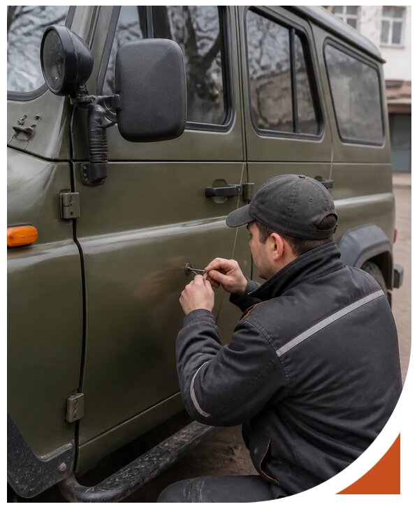 Профессиональное вскрытие автомобиля УАЗ без повреждений в Минусинске